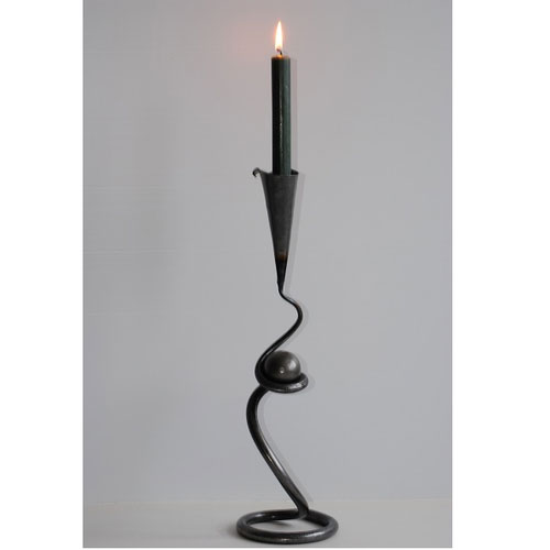 Wrought Iron Pillar Candle Holder