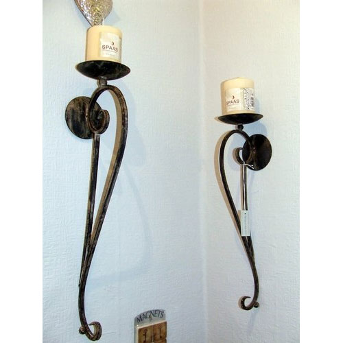 Wrought Iron Wall Candle Holder