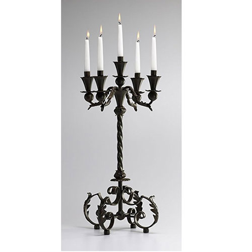 FL-11CH Cascading Wisteria Flowers Wrought Iron T-light Candle Holder Gift 