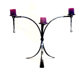 Black Wrought Iron Candle Holder