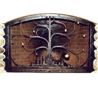 Wrought Iron Fire Screen