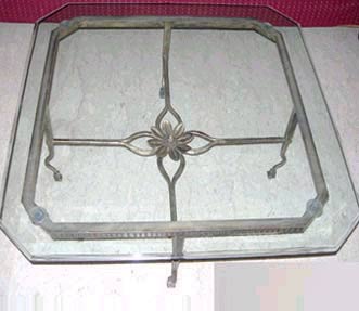 Wrought Iron Glass Table